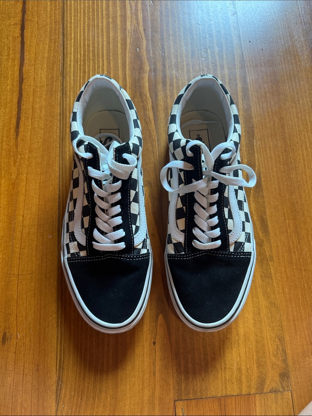 Women’s Vans Black & White Checkerboard Low-Top Sneakers
